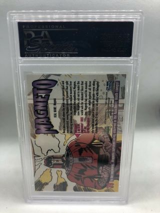 1993 Marvel Masterpieces Magneto PSA 10 Pop 1/5 Rare Low Pop 2