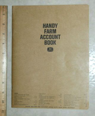 1967 John Deere Handy Farm Account Financial Ledger Book