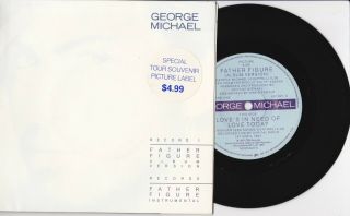 George Michael - Father Figure - Rare Promo 2 X 7 " 45 Records W Gold Gtfld Slv