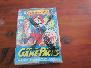Rare 1989 Nintendo Game Packs Vintage Card Box 48 Packs Topps - Mario