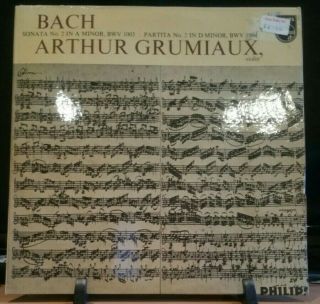 Philips Al3473 Arthur Grumiaux Bach Sonatas Partitas Violin Solo Chaconne