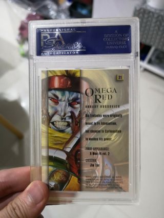 1996 Marvel Masterpieces Omega Red 31 PSA 10 2