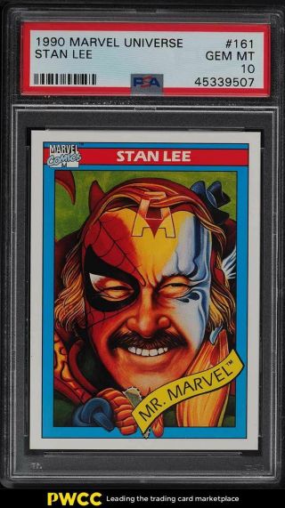 1990 Marvel Universe Stan Lee 161 Psa 10 Gem
