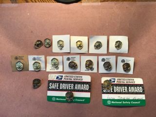 Usps Safe Driver Pins Award 16 Badge
