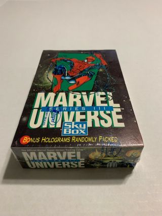 1992 SkyBox MARVEL UNIVERSE Series 3 III Trading Cards Box 36 Packs Impel 2