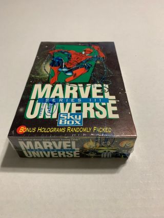 1992 SkyBox MARVEL UNIVERSE Series 3 III Trading Cards Box 36 Packs Impel 3