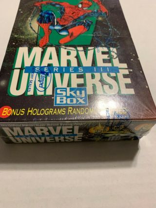 1992 SkyBox MARVEL UNIVERSE Series 3 III Trading Cards Box 36 Packs Impel 5