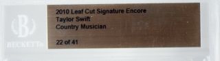 2010 Leaf Cut Signature Encore Taylor Swift Auto 2