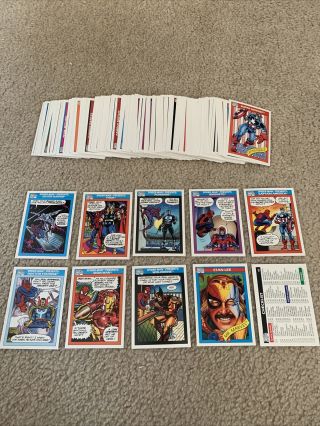1990 Marvel Universe Complete Base Set 1 - 162 Stan Lee Nm - Mt Rare