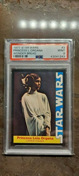 1977 Star Wars Wonder Bread 3 Princess Leia Psa 9 (pop 134)