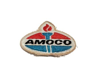 Vintage Amoco Oil & Gas Co.  Station Racing 3 " Uniform Patch Nos 1970s Vtg