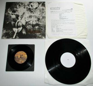 His Name Is Alive - Livonia Uk 1990 4ad White Label Lp,  Press Sheet & Promo 7 "