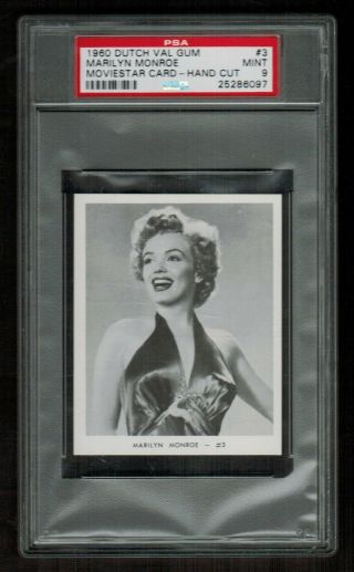 Psa 9 Marilyn Monroe 1960 Dutch Val Gum Movie Star Card 3
