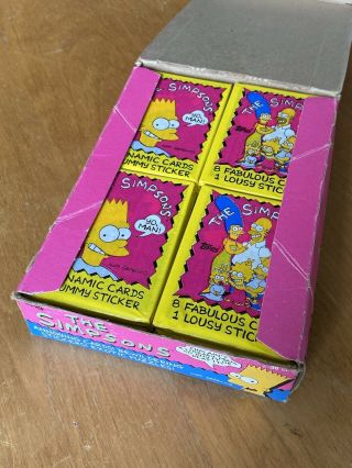 Box 36 Wax Packs The Simpsons Tv Show 1990 Vintage Topps Trading Cards