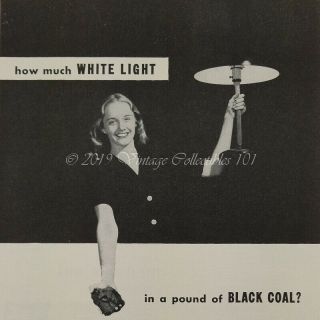 1944 Electric Light Company Black Coal Power Plant Utilities Photo Vintage Ad