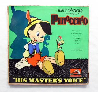 Pinocchio - 1940 Walt Disney Film Soundtrack - Hmv 3 Record Set [78 Rpm]