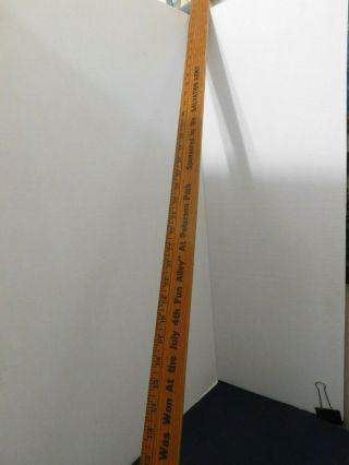 Vintage Wood 48 " Yardstick July 4th Fun Alley At Peterson Park Salvation Army