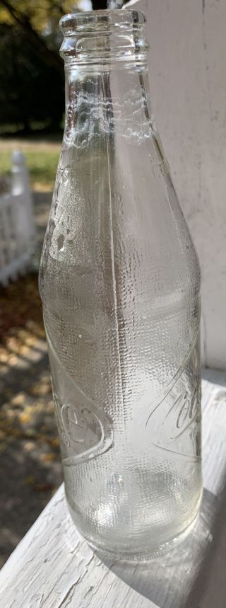 Vintage Coca Cola Coke Clear Bottle Embossed Diamond 10 Ounce Straight Side 2