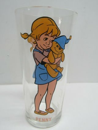 Vintage Walt Disney Penny The Rescuers Pepsi Collector Series Glass 1977