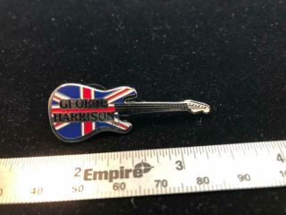 George Harrison Flag Guitar Pin - The Beatles Great Britain England Rock Music