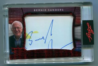 Bernie Sanders 2020 Leaf Decision Red Foil Cut Signature Signed Auto Sp True 1/1