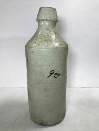 1800s STONEWARE GINGER BEER Crock Jug Cork Bottle 10 