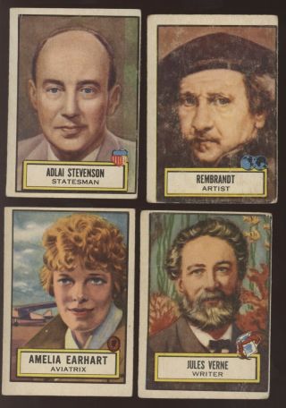 1952 Topps Look ' n See 135 Card Complete Set - Babe Ruth Rembrandt Earhart 3