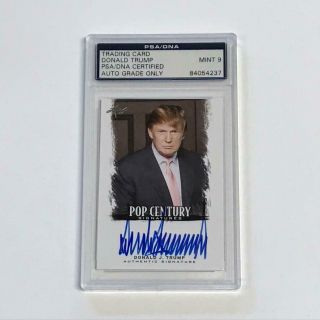 2012 Leaf Donald Trump Signed Trading Card - Psa/dna Certified Auto Grade 9