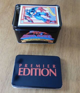 Marvel Universe Premier Edition 162 Cards Set W/ Collector Tin (impel) Mint/nm