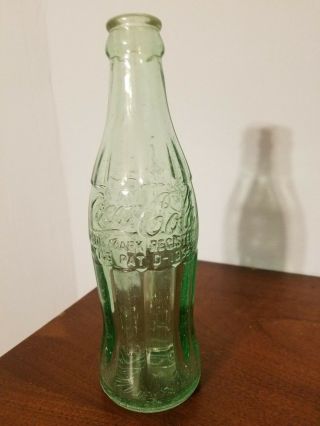 Vintage Coca Cola Coke Greenwood Sc Pat.  D - 105529 6 Oz Glass Soda Pop Bottle