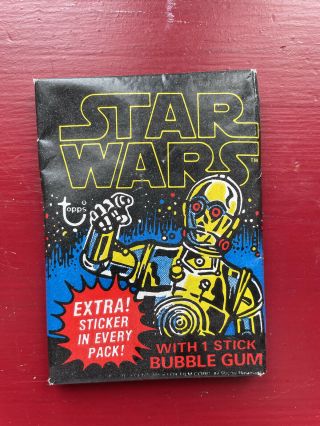 Vintage 1977 Topps Star Wars Series 1 Wax Pack See Photos M20