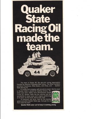 1969 Triumph Tr - 6 / Tr6 - Group 44 Racing Quaker State Print Ad