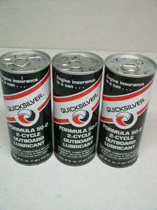 Quicksilver 50 - D 2 Cycle Outboard Lubricant Oil Cans