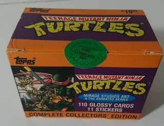 1989 Topps Teenage Mutant Ninja Turtles Complete Collectors Edition Set