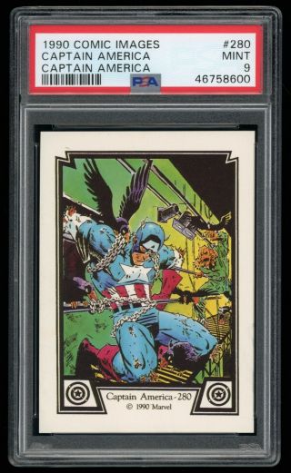 Rare 1990 Comic Images 280 Captain America Psa 9 Marvel Mcu Chris Evans