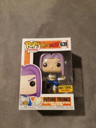 Funko Pop Future Trunks Hot Topic Exclusive 639 Holding Dragon Ball Non Chase