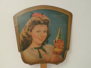Vintage Shirley Temple Fan For R.  C.  Cola Royal Crown Soda Weston Missouri