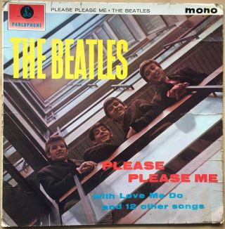 Beatles Please Please Me 1963 1st / 2nd Press Gold/ Black Sleeve Only