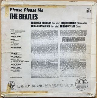 BEATLES PLEASE PLEASE ME 1963 1ST / 2ND PRESS GOLD/ BLACK SLEEVE ONLY 2