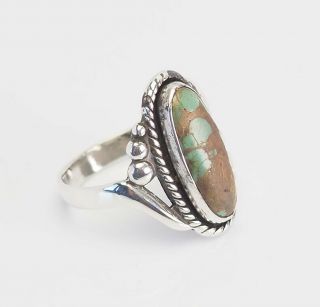 Vintage Native American Style Sterling Silver Turquoise Ring Sz 6 Bell Trading