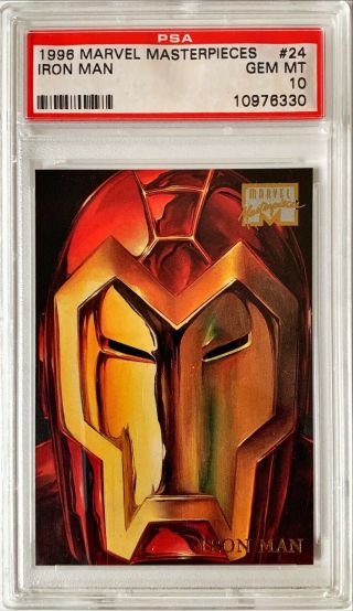 1996 Marvel Masterpieces - Iron Man 24,  Psa 10 (pop 3)