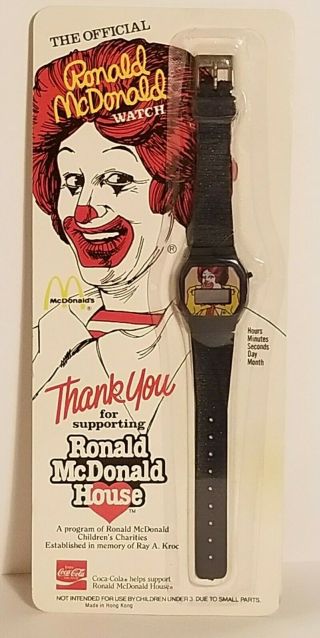 Vintage 1984 Ronald Mcdonald Wrist Watch Mcdonalds Promo