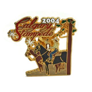 Calgary Stampede Collectible Souvenir Lapel Pin | Enameled Metal | Vtg 2004