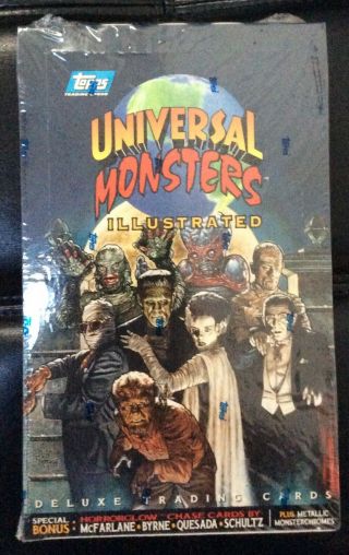 1994 Topps Universal Monsters Illustrated Deluxe Cards 36 Ct Rare Find