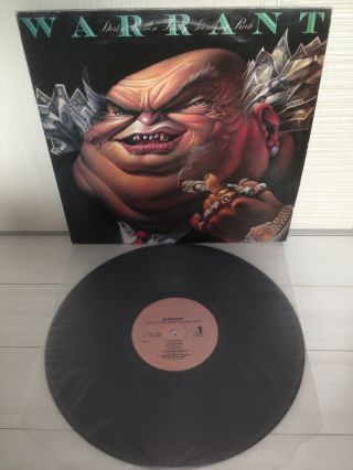 Warrant Dirty Rotten Filthy Stinking Rich Korea Lp Vinyl Unique Mono Back Cover