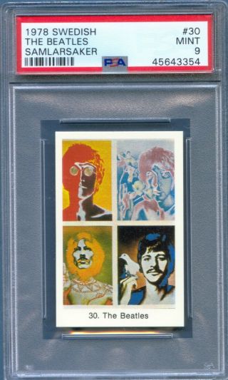 1978 Swedish Pop Stars 30 The Beatles John Lennon Paul Mccartney Ringo Psa 9