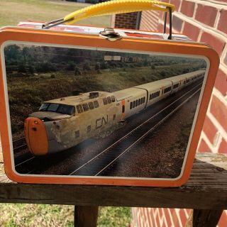 Vintage 1970’s Metal Lunchbox Canadian Pacific Railroad Train Cp Rail No Thermos