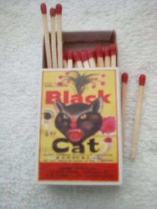 Firecracker Label Black Cat Brand Firecracker Label Matchbook Box Label Only