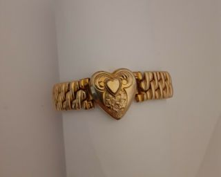 Expandable Co - Star Gold Filled Sweetheart Bracelet With Heart