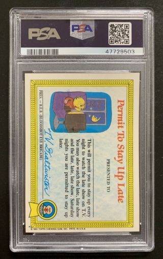 1985 Garbage Pail Kids OS1 Nasty Nick 1a PSA 8 NM - MT - RARE GLOSSY CARD TWT 2